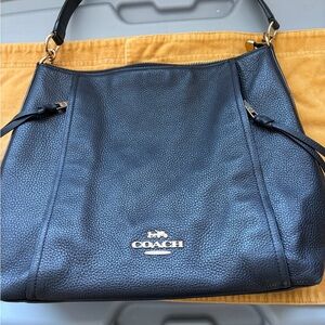 Coach Black Leather Hobo Bag